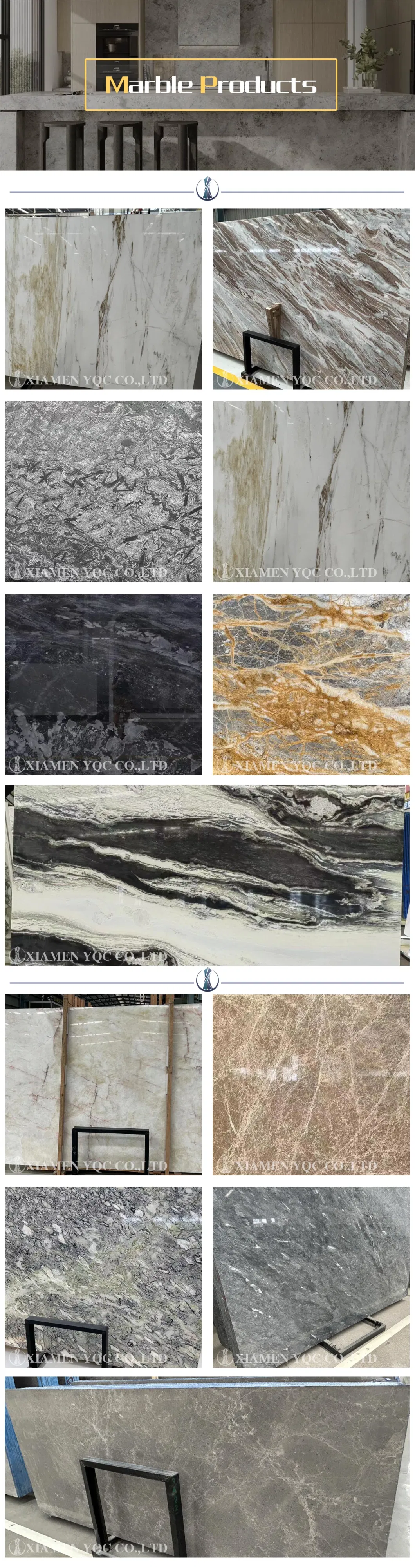 Natural Marble/Granite/Artificial Marble/Engineered Quartz Stone for Flooring Tiles/Slabs/Wall/Paving /Landscape/Garden/Countertop/Paving/Kerbs/Steps Villa